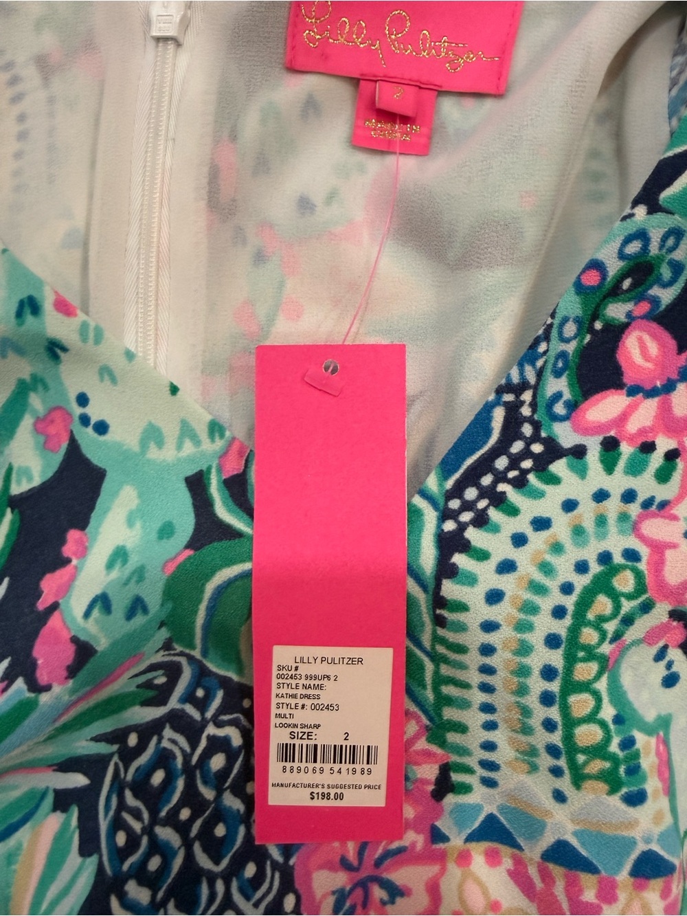 Lilly Pulitzer Dress - Pink & Aqua - Picture 2 of 2